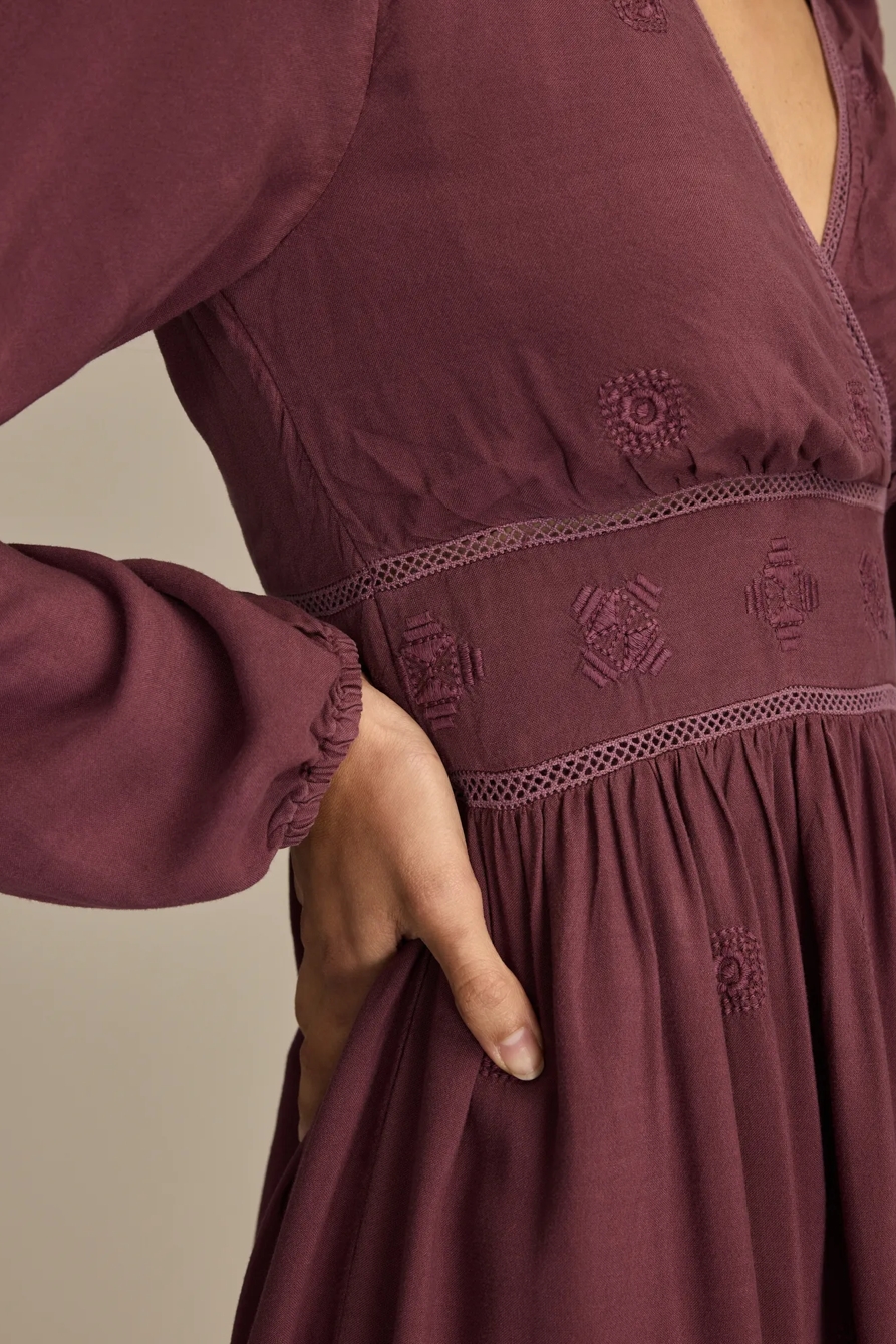 LONG SLEEVE CUTWORK MINI DRESS, image 2