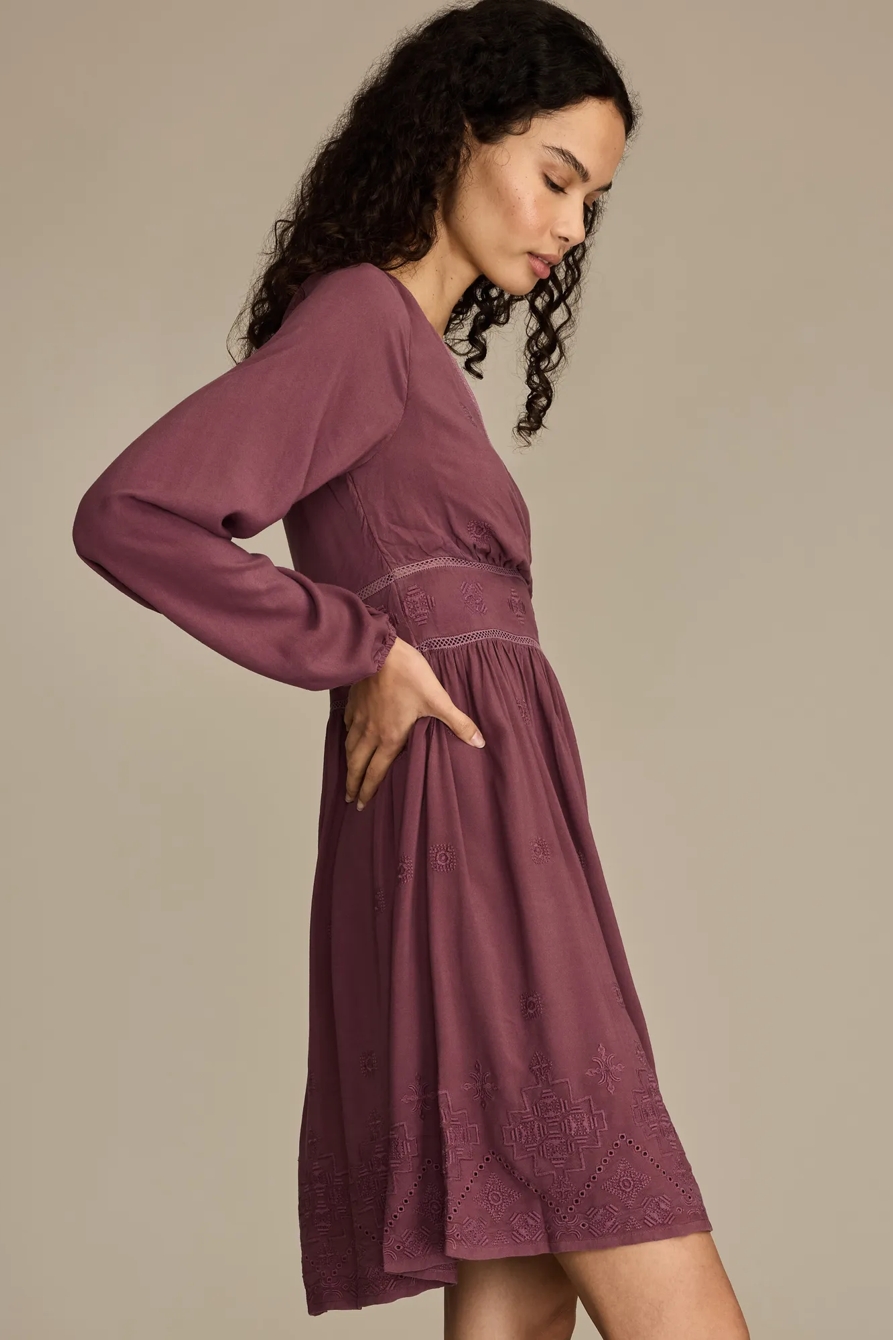 LONG SLEEVE CUTWORK MINI DRESS, image 4