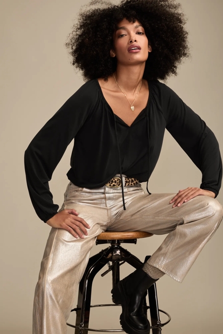 TIE FRONT SANDWASH BUBBLE TOP, image 1