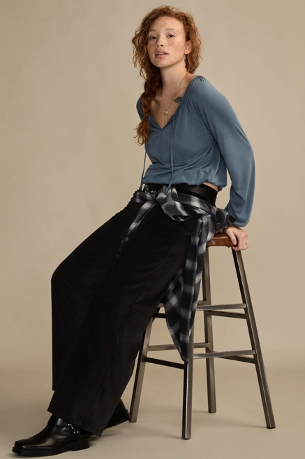 TIE FRONT SANDWASH BUBBLE TOP, image 1