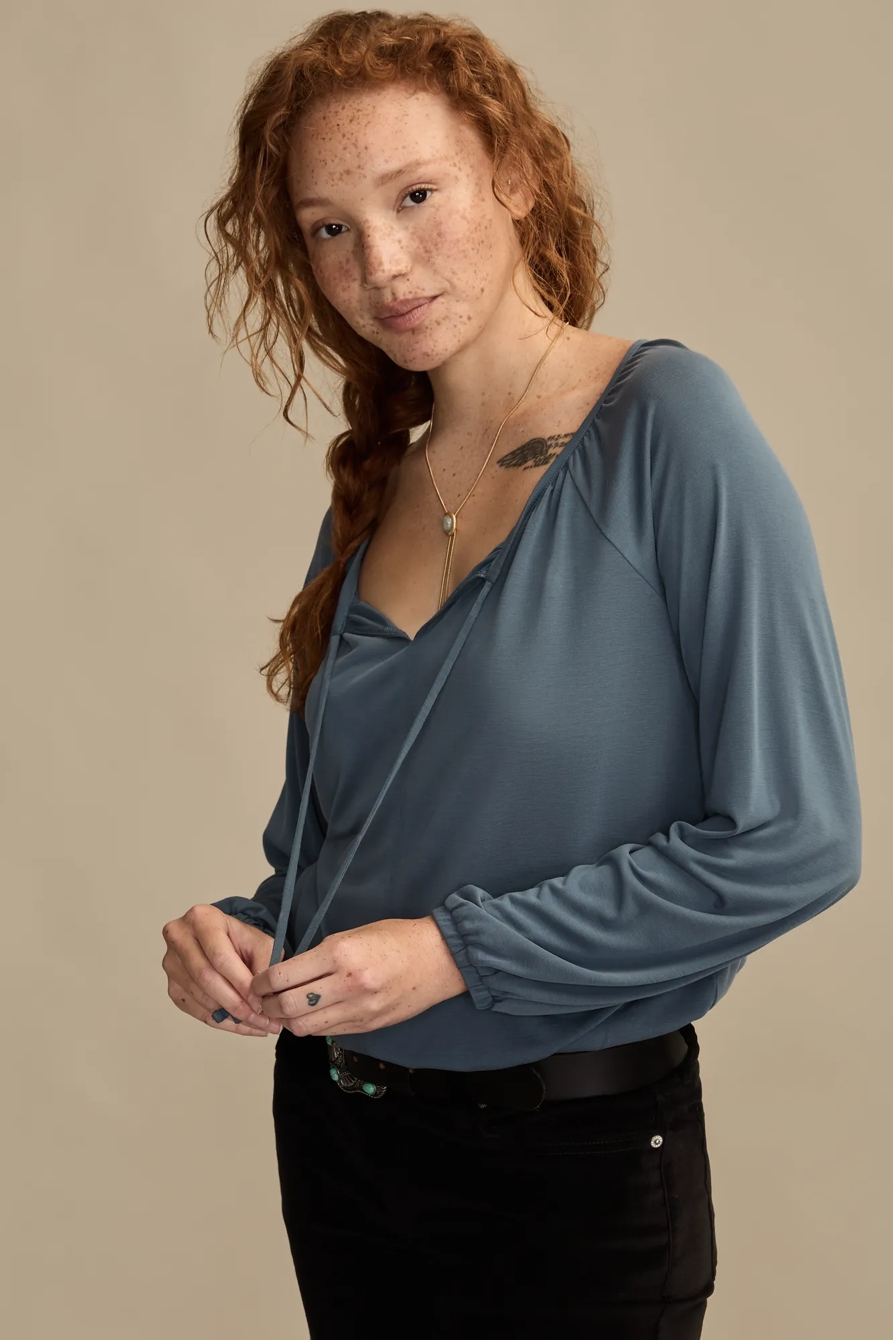 TIE FRONT SANDWASH BUBBLE TOP, image 4