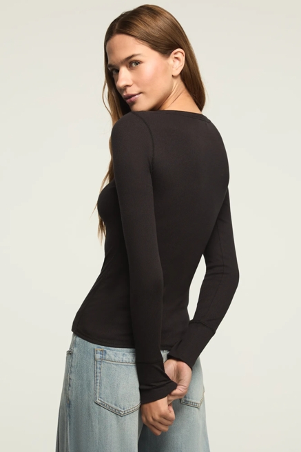 POINTELLE TRIM RIB HENLEY, image 3