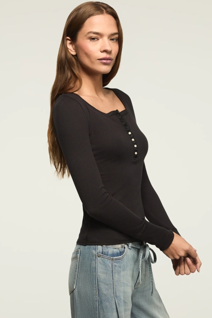 POINTELLE TRIM RIB HENLEY, image 4