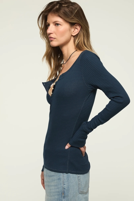 POINTELLE TRIM RIB HENLEY, image 4