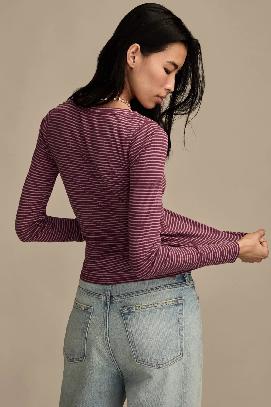 POINTELLE TRIM RIB HENLEY, image 3