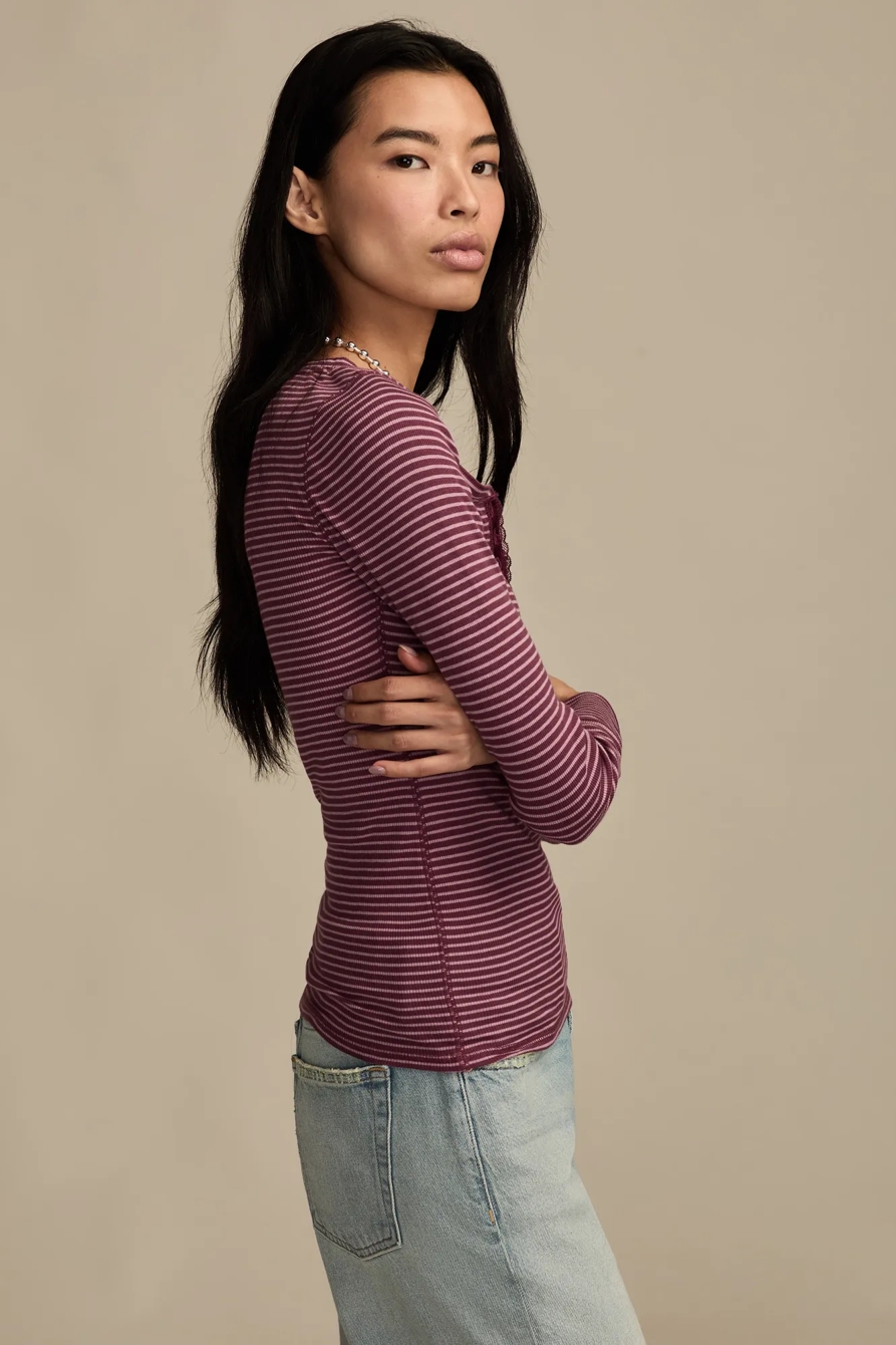 POINTELLE TRIM RIB HENLEY, image 4