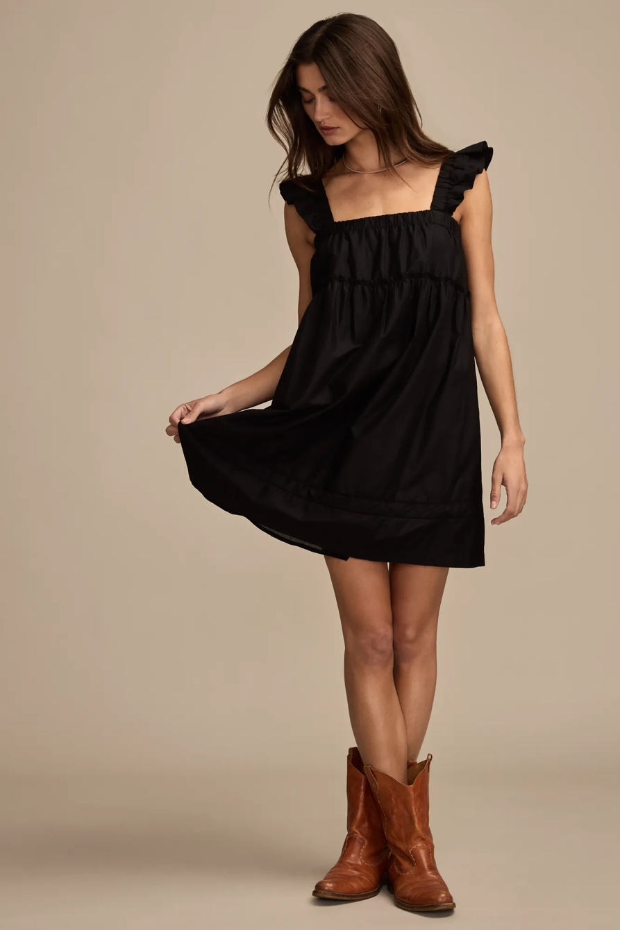 RUCHED FLUTTER MINI DRESS, image 2
