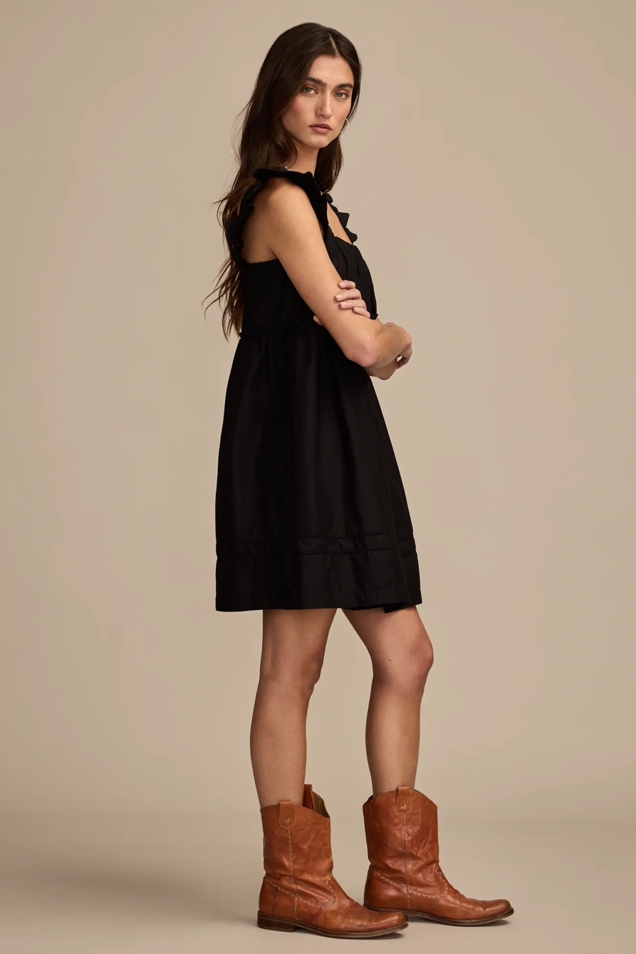 RUCHED FLUTTER MINI DRESS, image 4