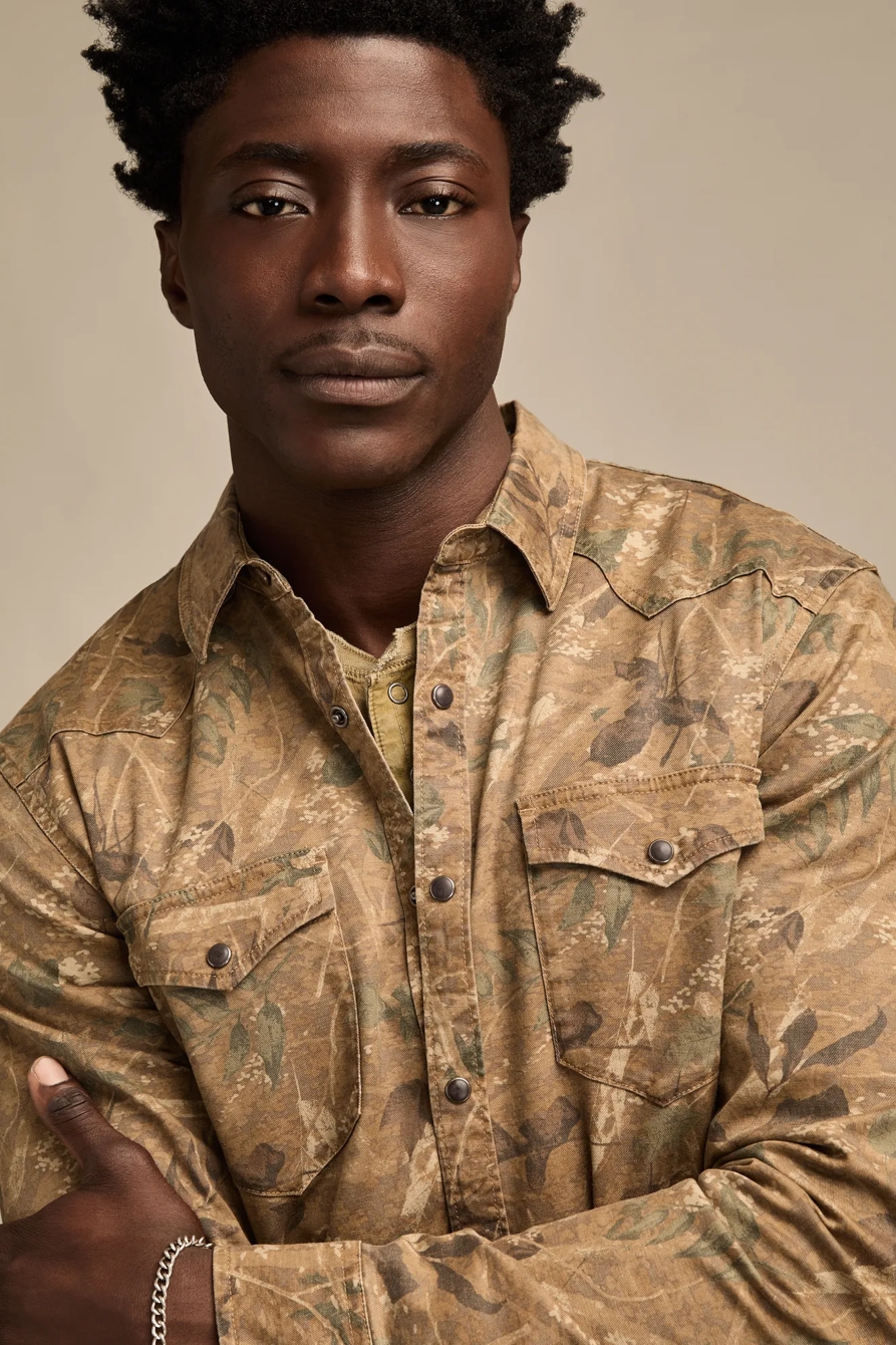 LONG SLEEVE TWILL WESTERN SHIRT, image 2