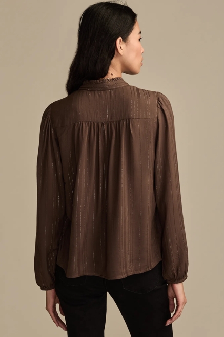 SHINE BUTTON FRONT BLOUSE, image 3