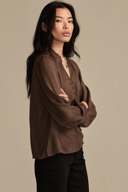 SHINE BUTTON FRONT BLOUSE, image 4
