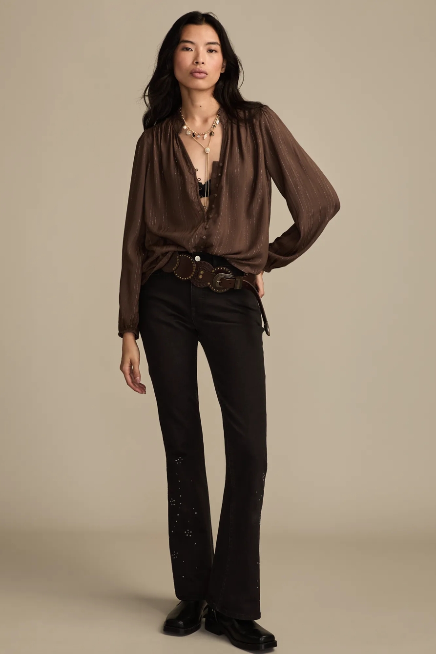SHINE BUTTON FRONT BLOUSE, image 5