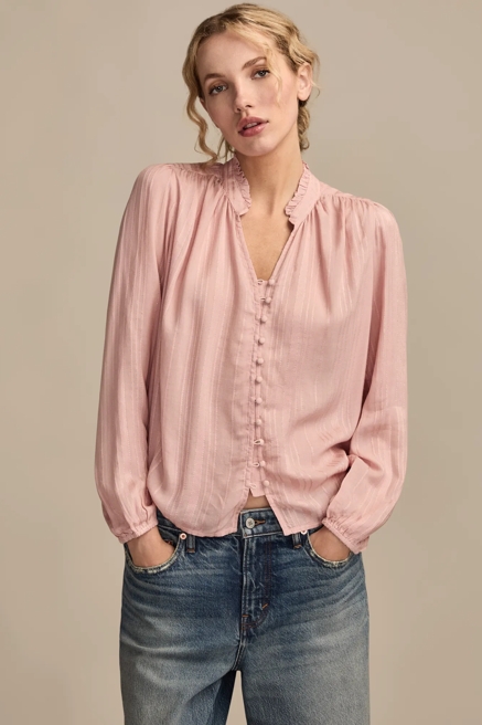 SHINE BUTTON FRONT BLOUSE, image 2