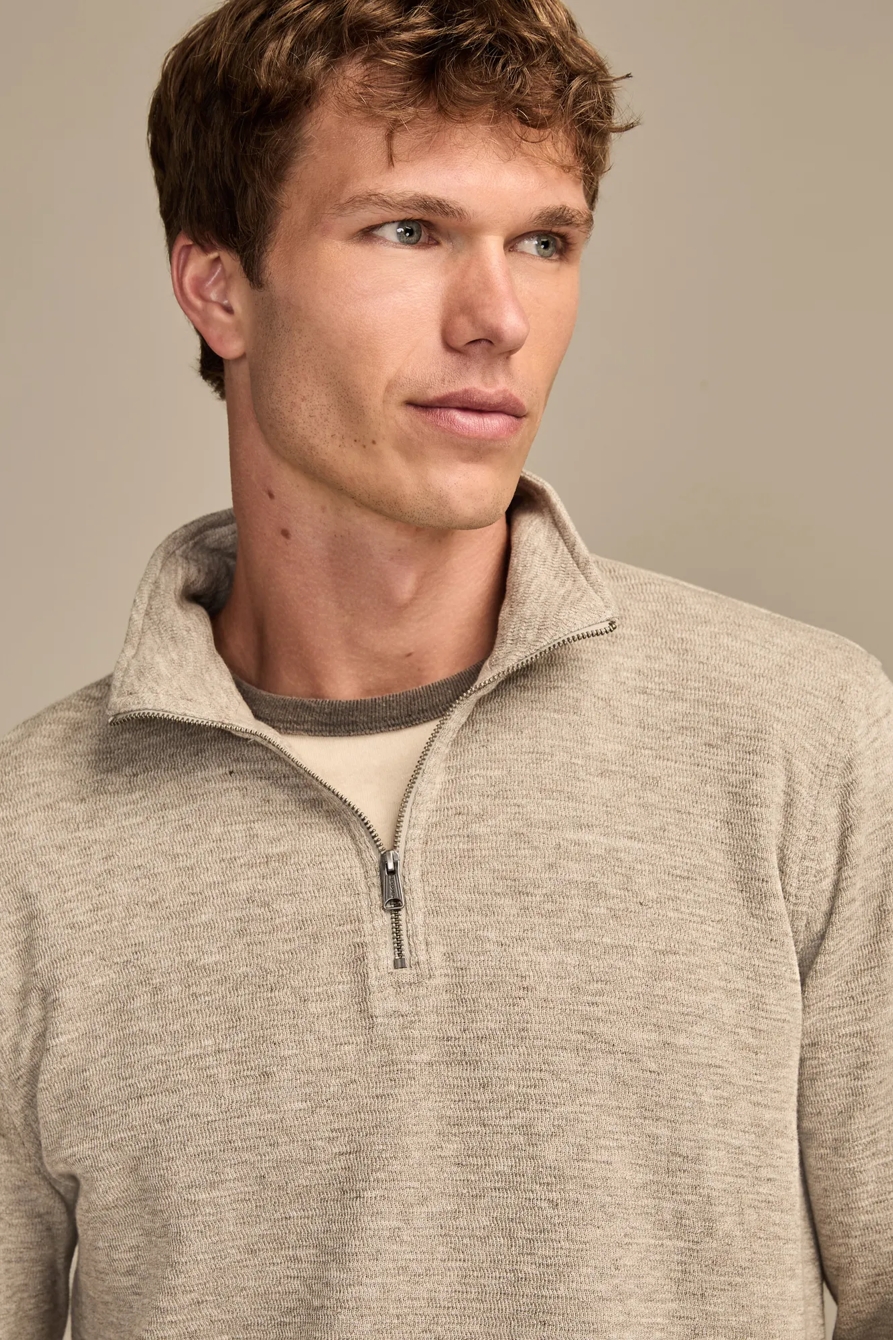 HALF ZIP MOCK NECK PULLOVER, image 2