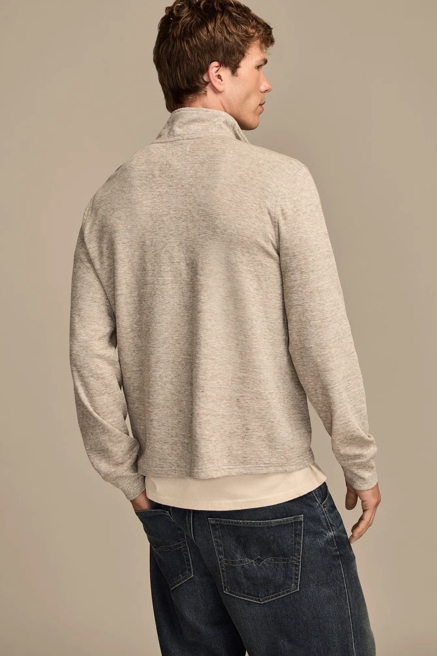 HALF ZIP MOCK NECK PULLOVER, image 3