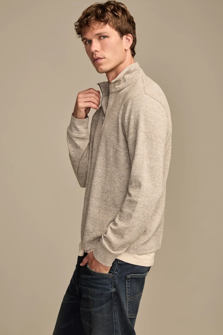 HALF ZIP MOCK NECK PULLOVER, image 4