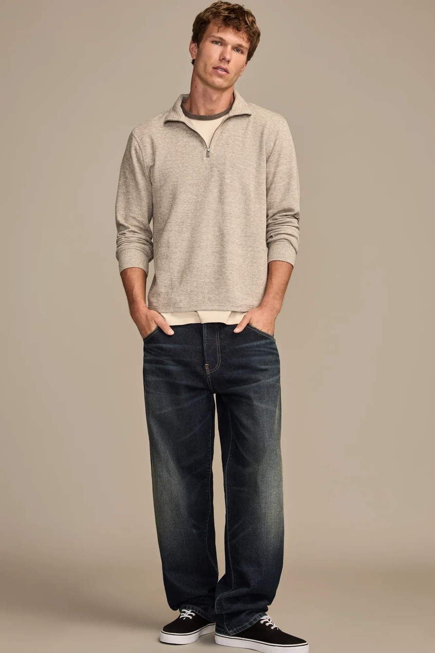 HALF ZIP MOCK NECK PULLOVER, image 5