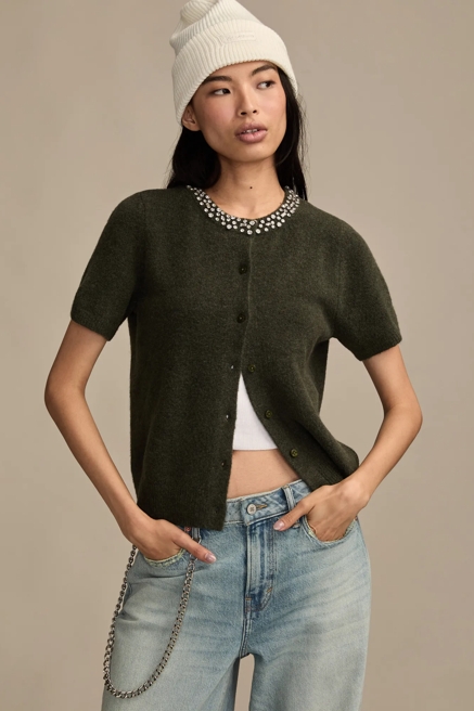 EMBELLISHED COLLAR CARDIGAN, image 1