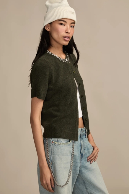 EMBELLISHED COLLAR CARDIGAN, image 4