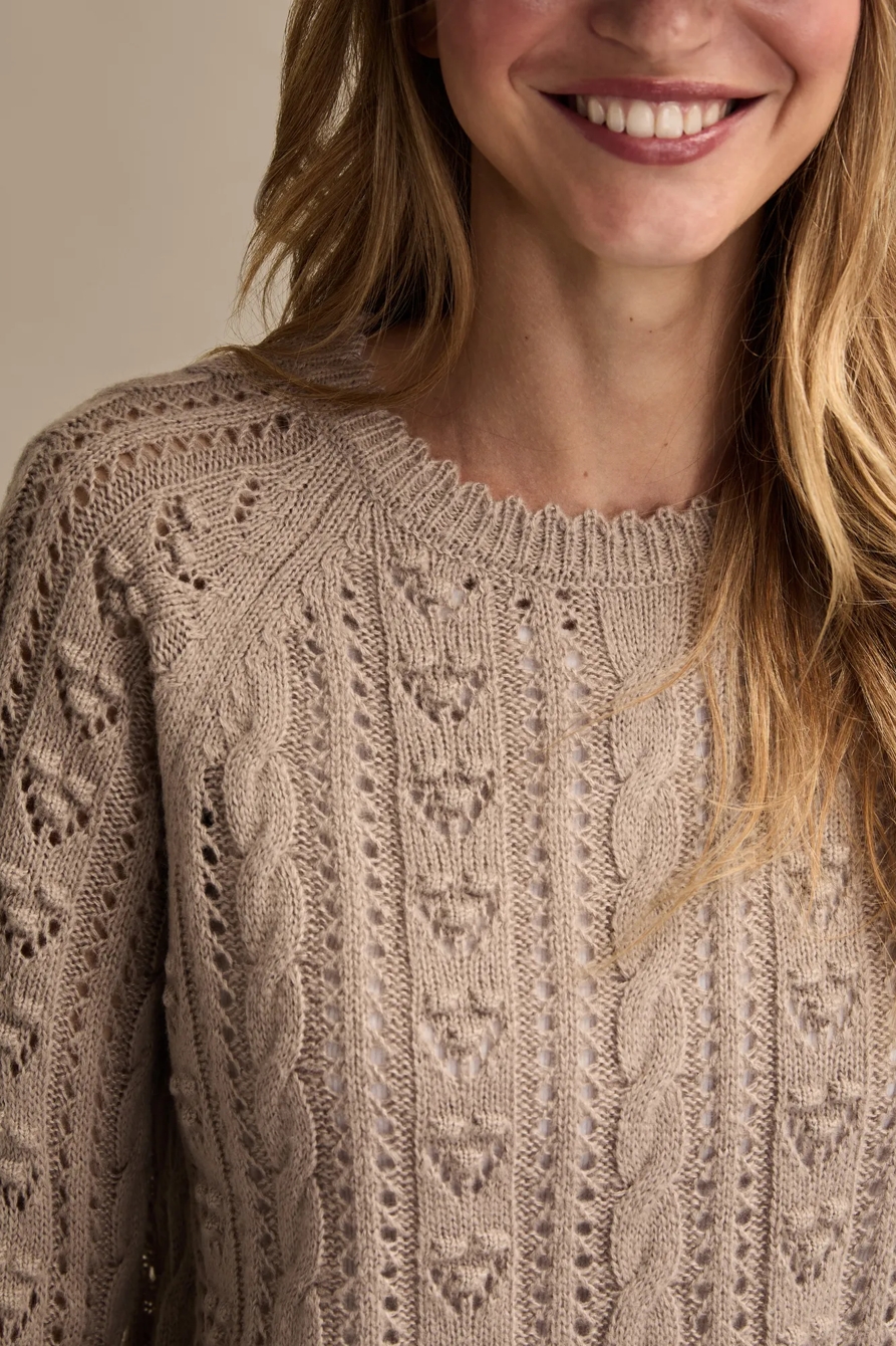 POINTELLE CREW SWEATER, image 2