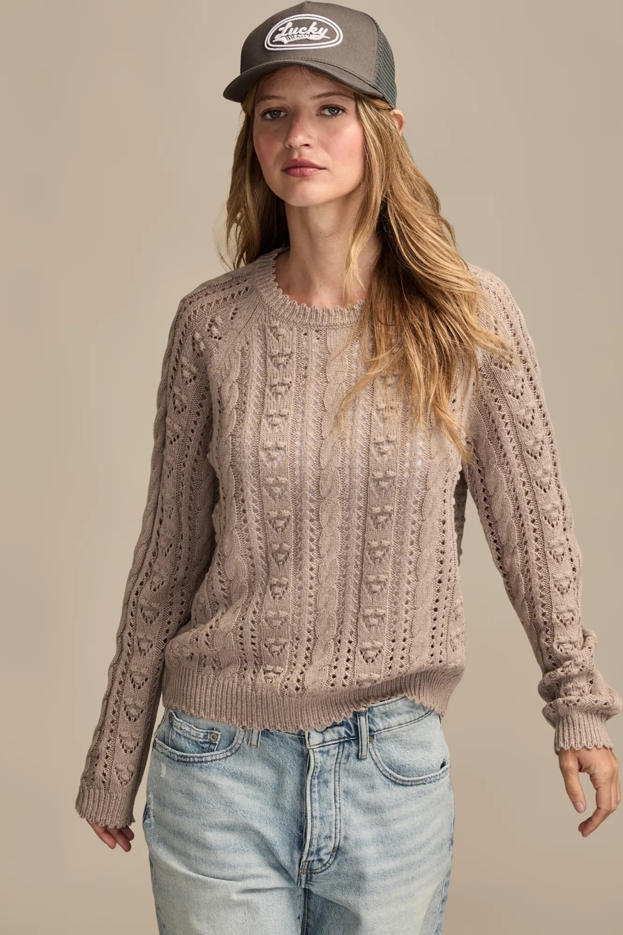 POINTELLE CREW SWEATER, image 5