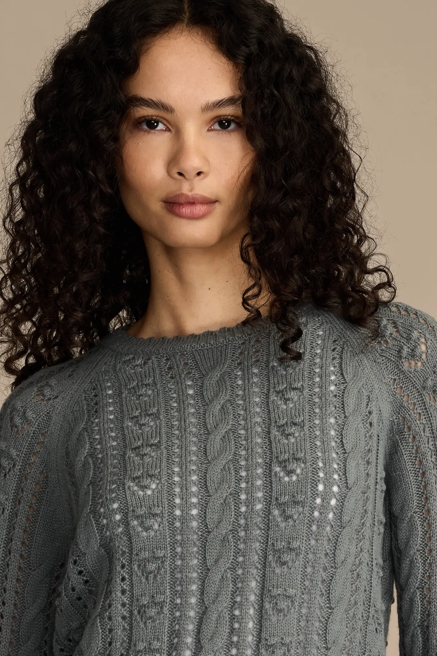 POINTELLE CREW SWEATER, image 2