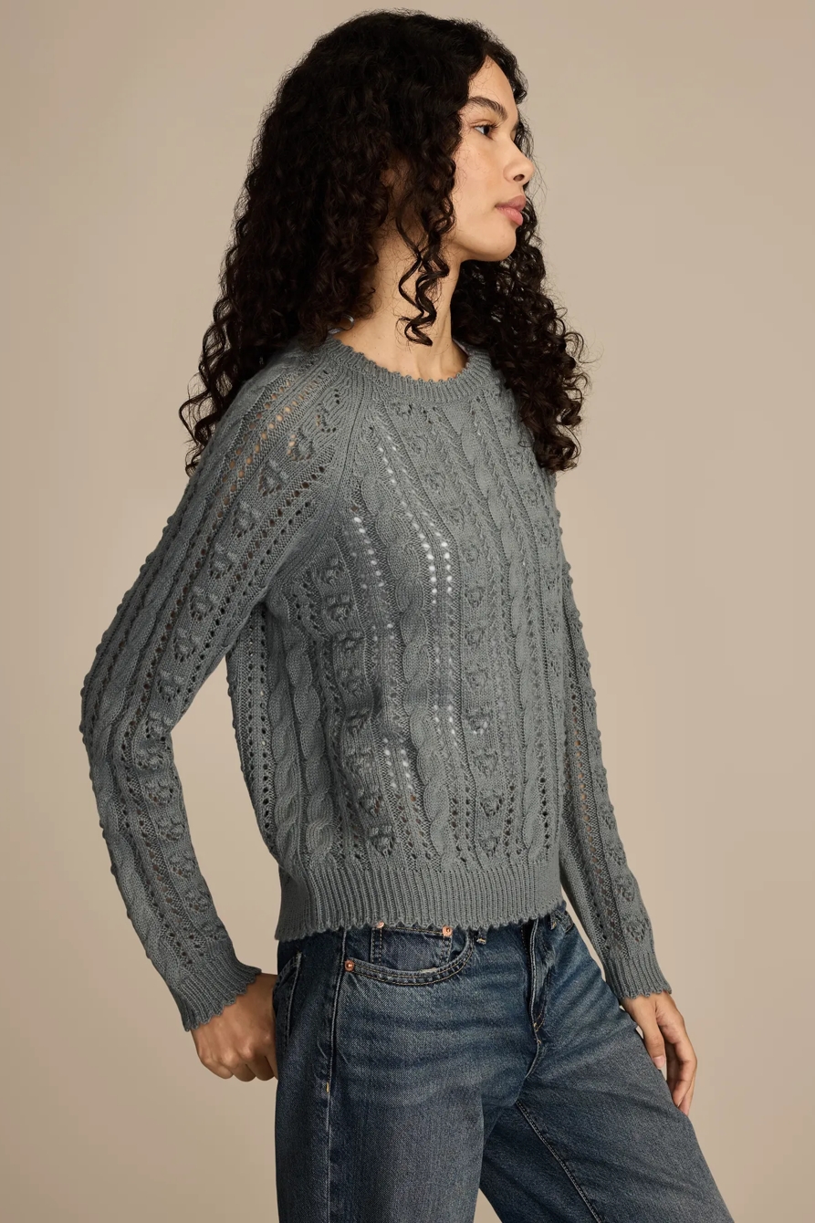 POINTELLE CREW SWEATER, image 4