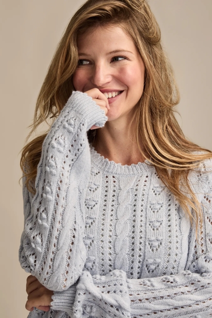 POINTELLE CREW SWEATER, image 1