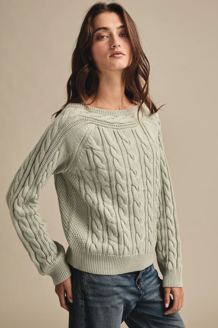 BOAT NECK CABLE SWEATER, image 4