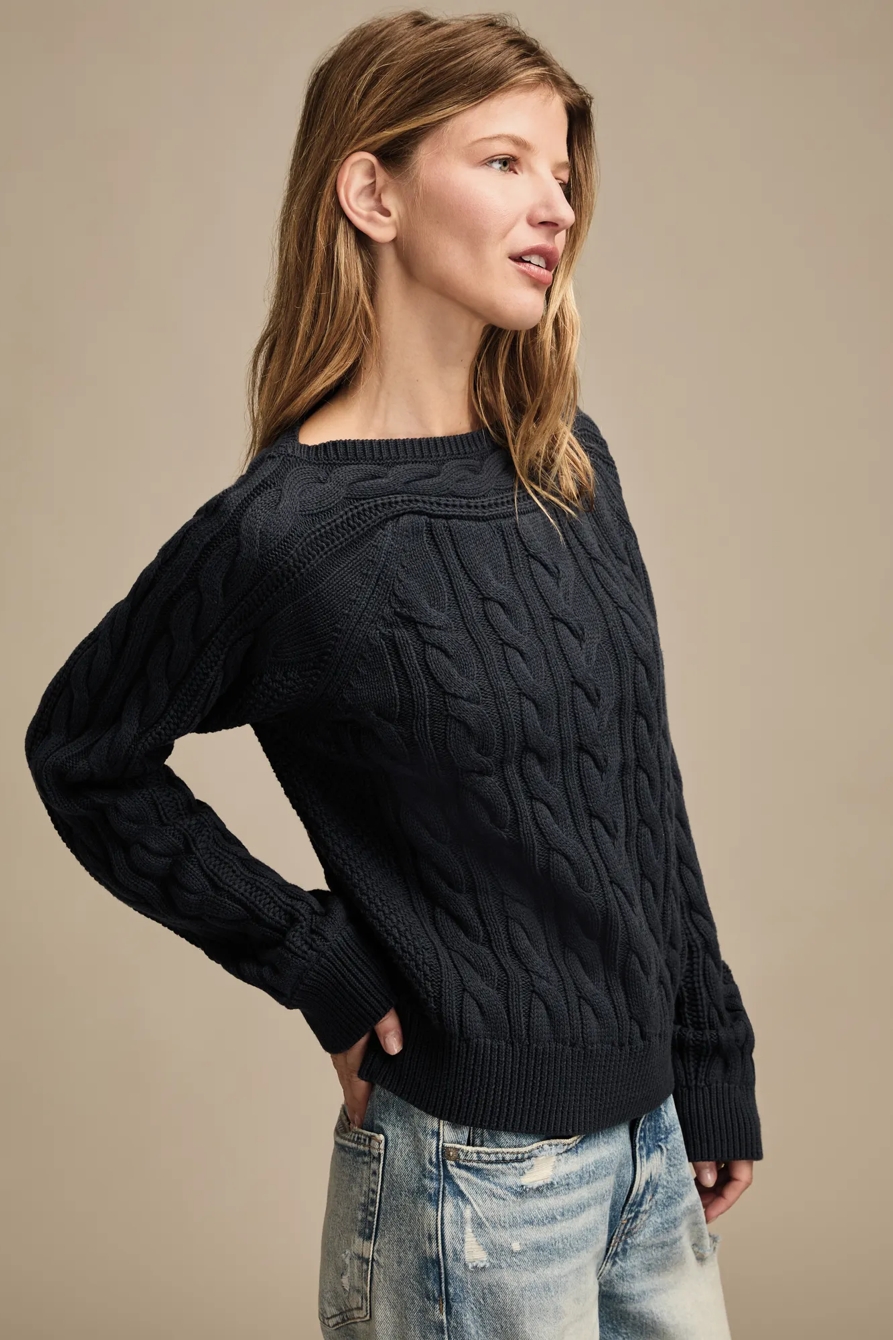 BOAT NECK CABLE SWEATER, image 4