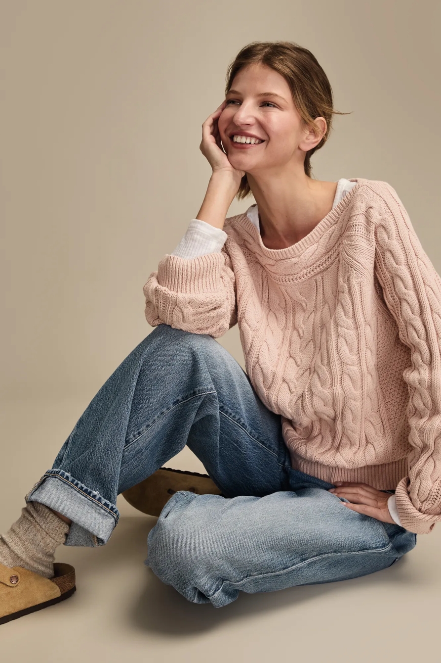 BOAT NECK CABLE SWEATER, image 5