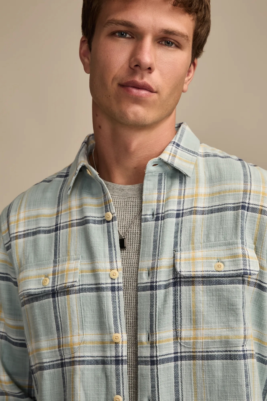 BIG SLUB PLAID UTILITY SHIRT, image 2