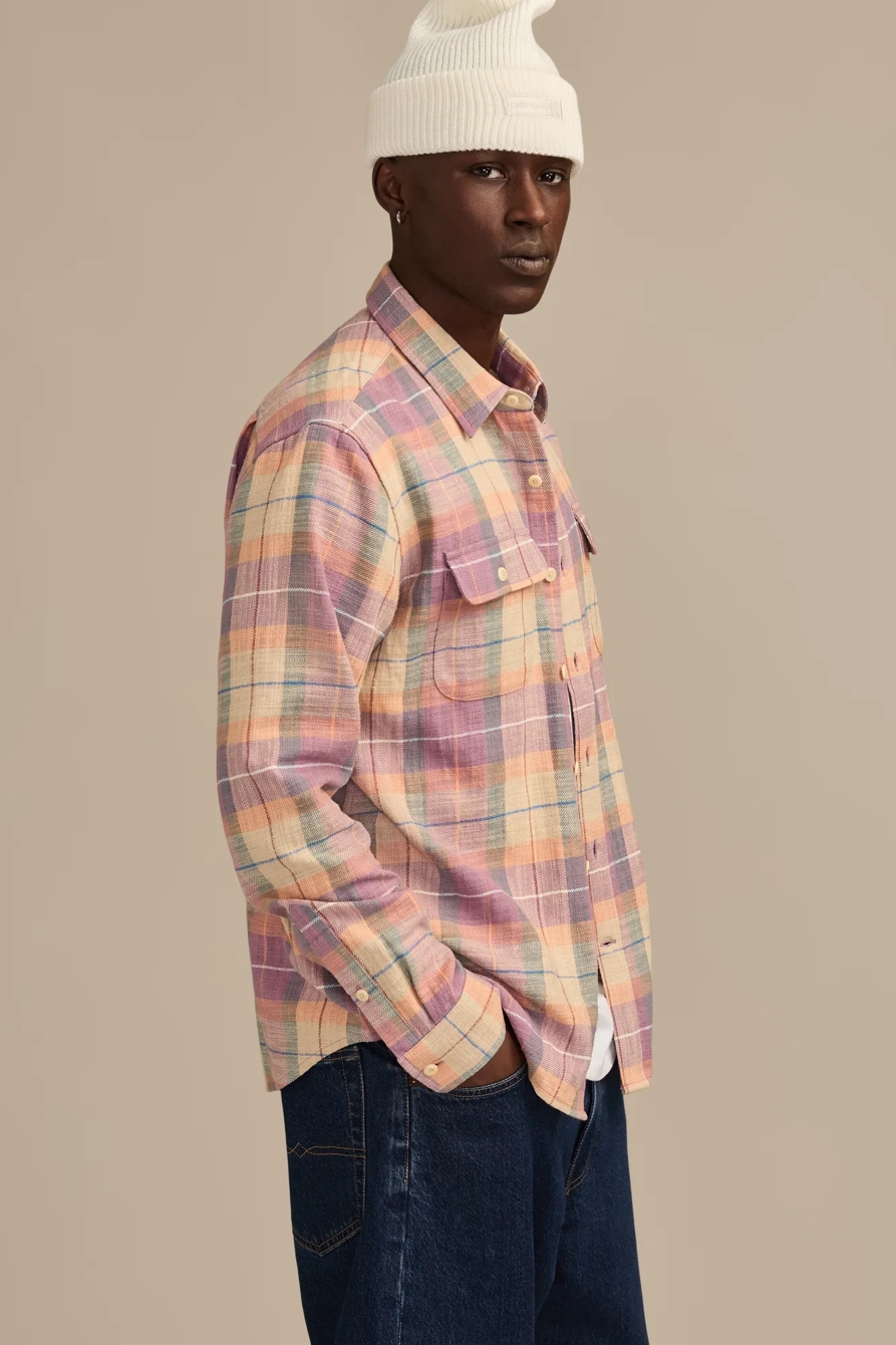 BIG SLUB PLAID UTILITY SHIRT, image 4