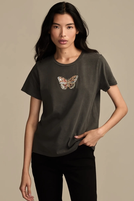 SEQUIN BUTTERFLY CLASSIC CREW, image 2