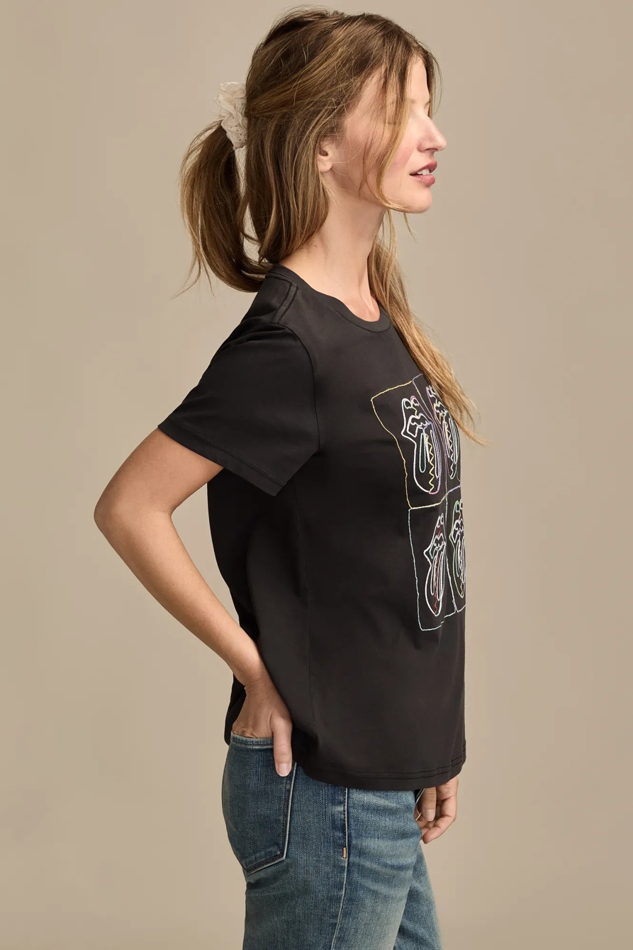 MULTI COLOR ROLLING STONES LIP CLASSIC CREW, image 4