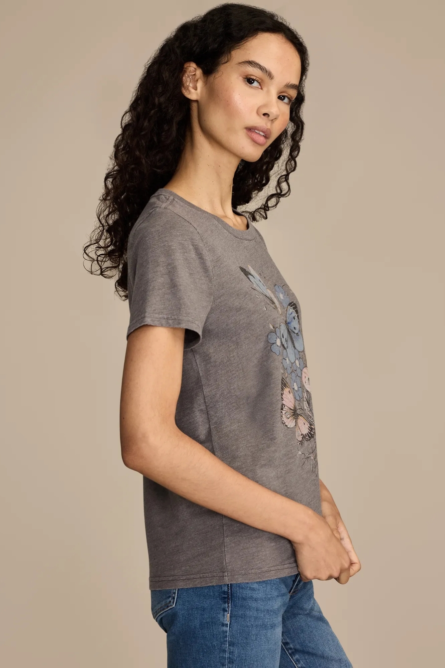 FLORAL BUTTERFLY MOTIF CLASSIC CREW, image 4