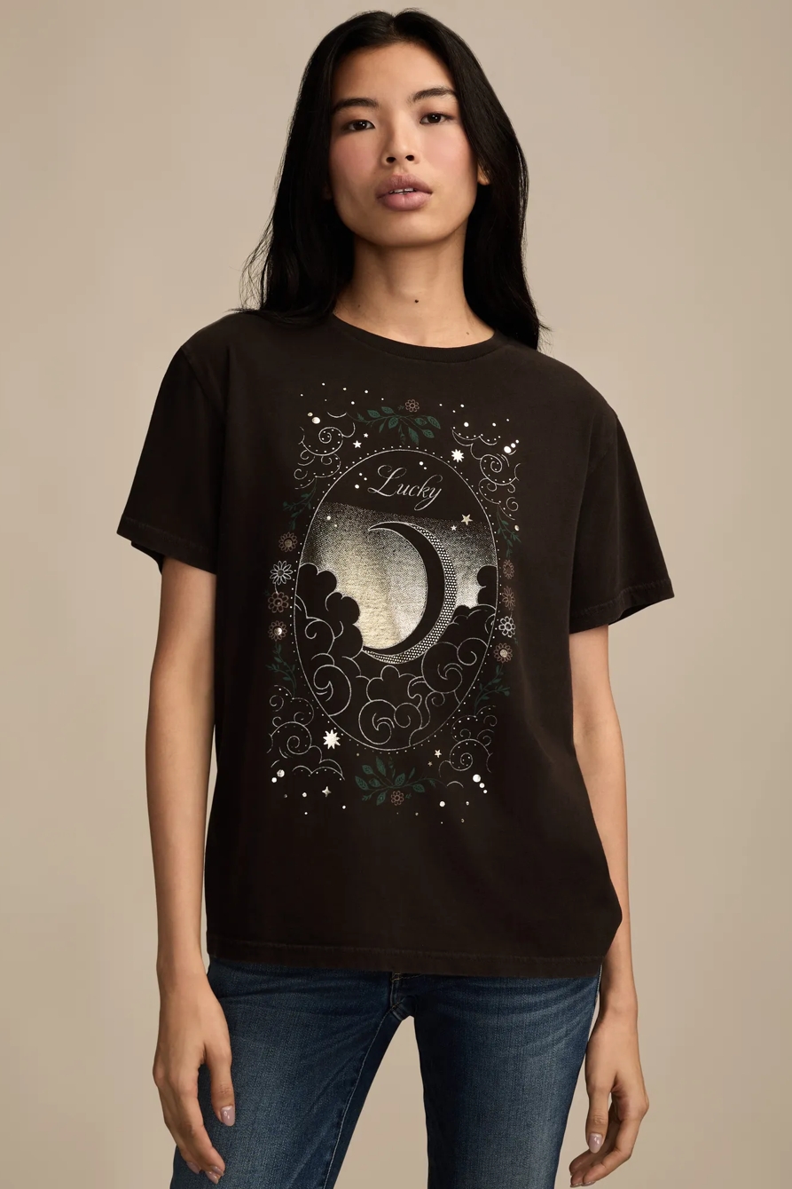 LUCKY MOON BOYFRIEND TEE, image 2