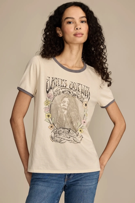 JANIS JOPLIN FLORAL FRAME CLASSIC CREW, image 1