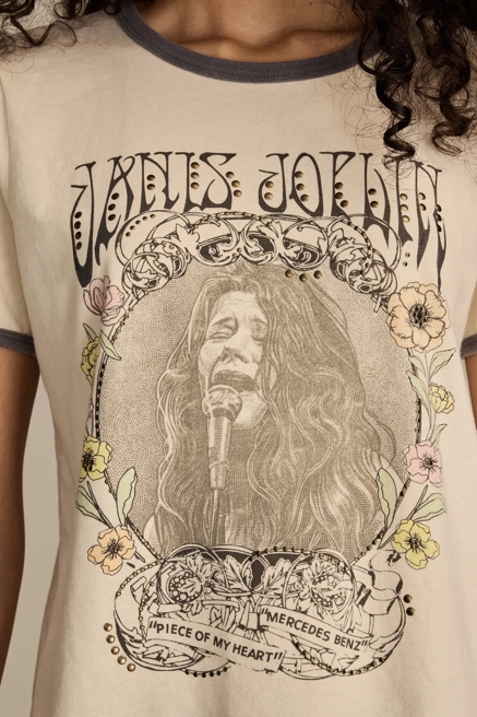 JANIS JOPLIN FLORAL FRAME CLASSIC CREW, image 2