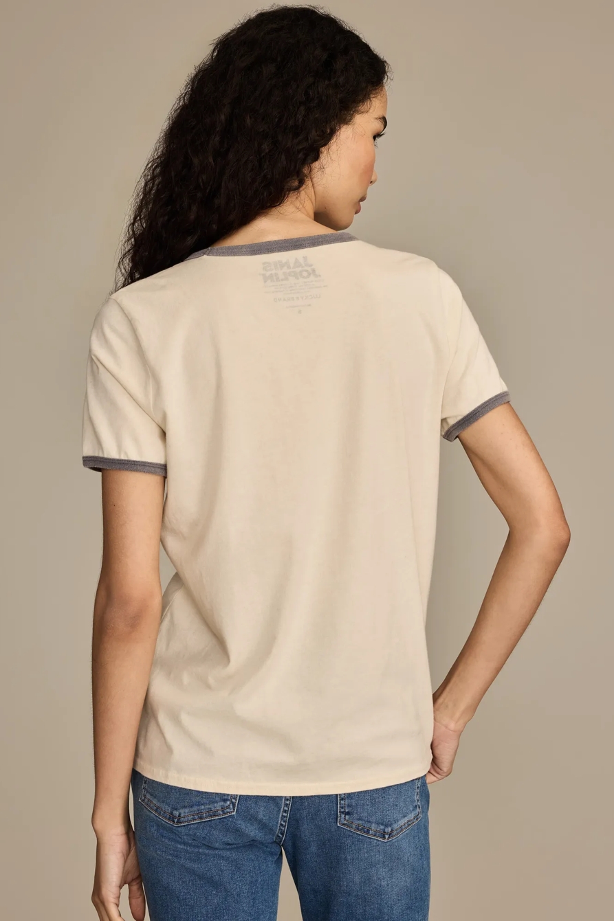 JANIS JOPLIN FLORAL FRAME CLASSIC CREW, image 3