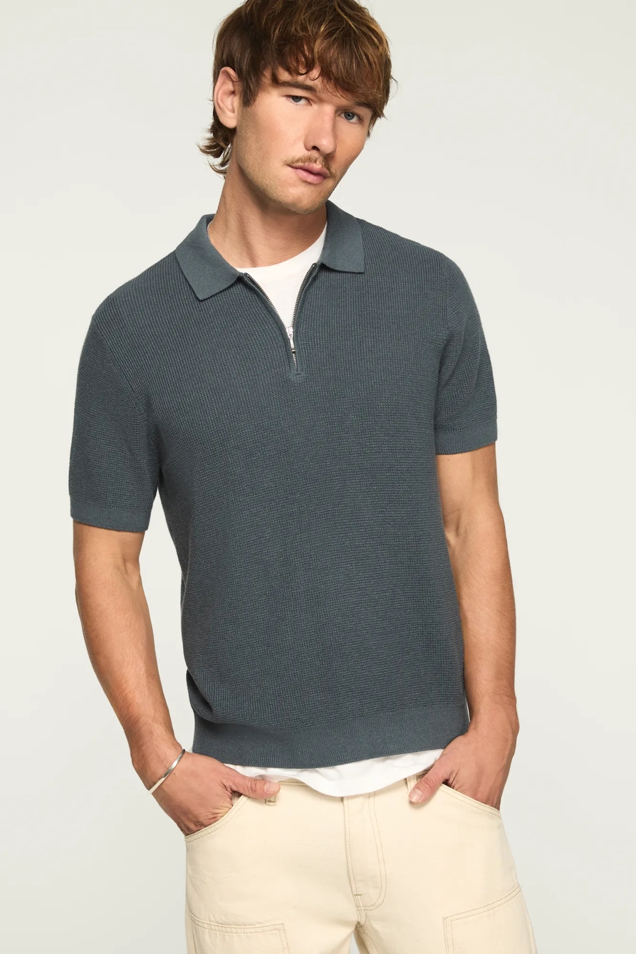 QUARTER ZIP POLO SWEATER, image 5
