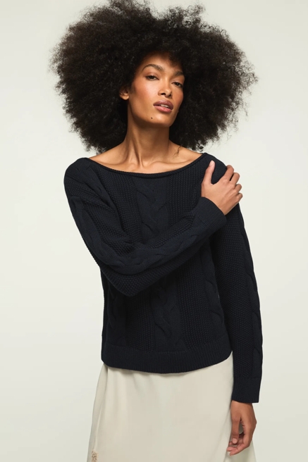 CABLE CREW NECK SWEATER, image 2