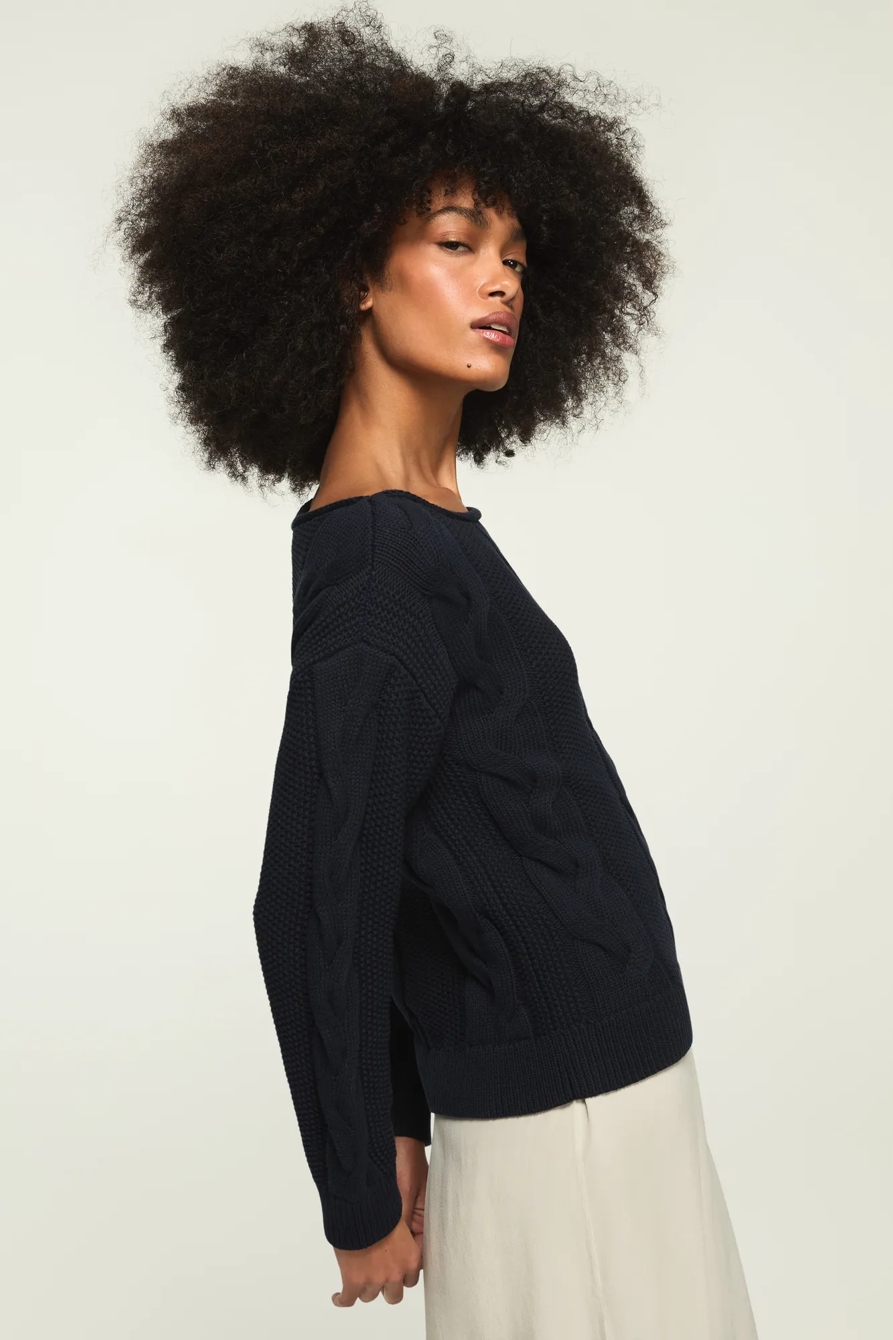 CABLE CREW NECK SWEATER, image 4