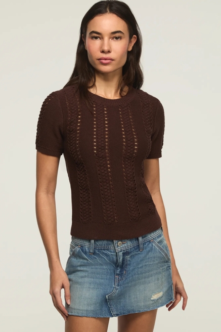 POINTELLE SWEATER TEE, image 1
