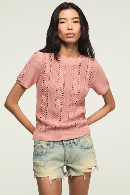 POINTELLE SWEATER TEE, image 1