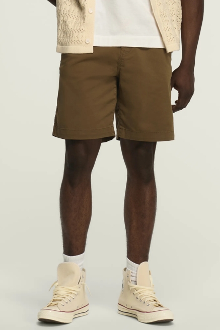 9" STRETCH TWILL FLAT FRONT SHORTS, image 1