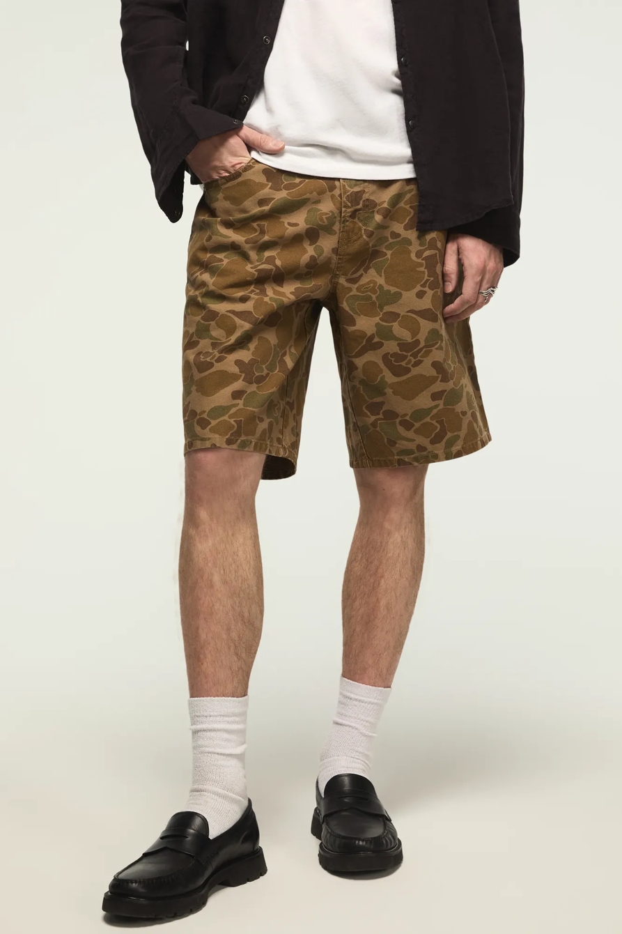 PRINTED CANVAS 5 POCKET SHORT, image 2