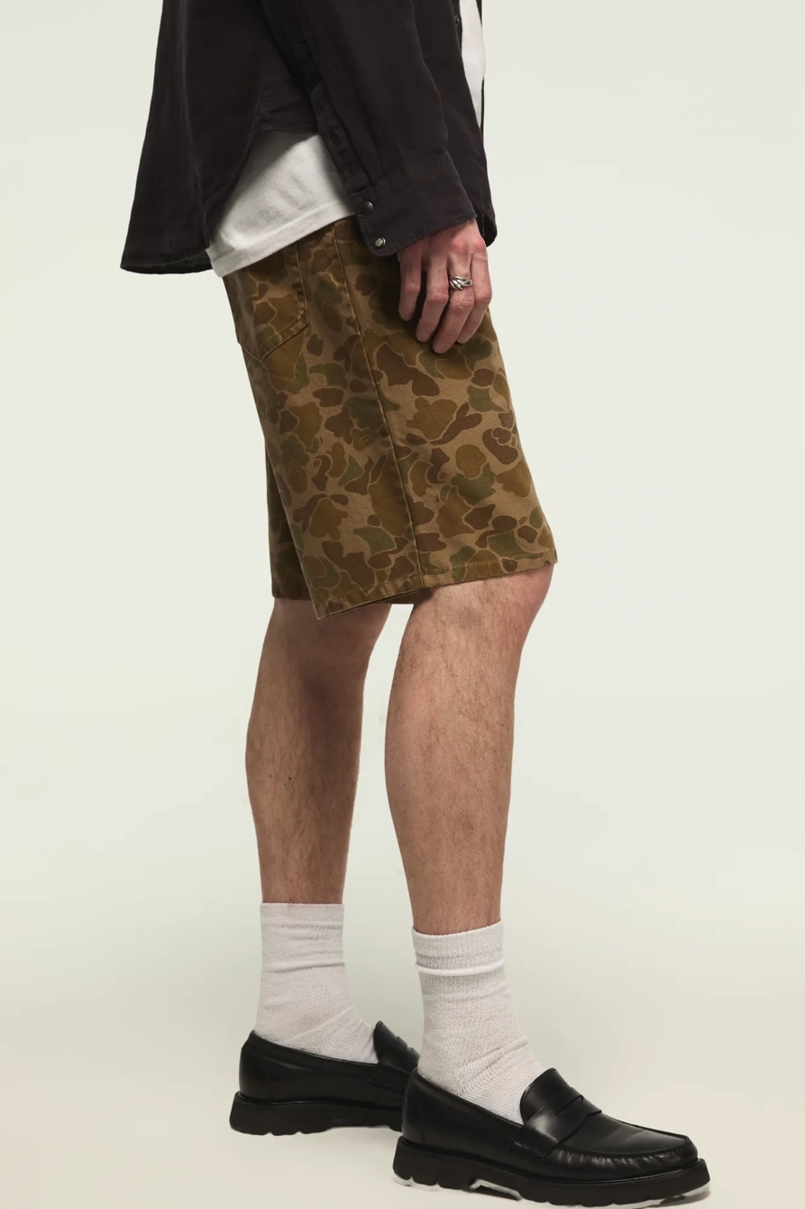 PRINTED CANVAS 5 POCKET SHORT, image 4