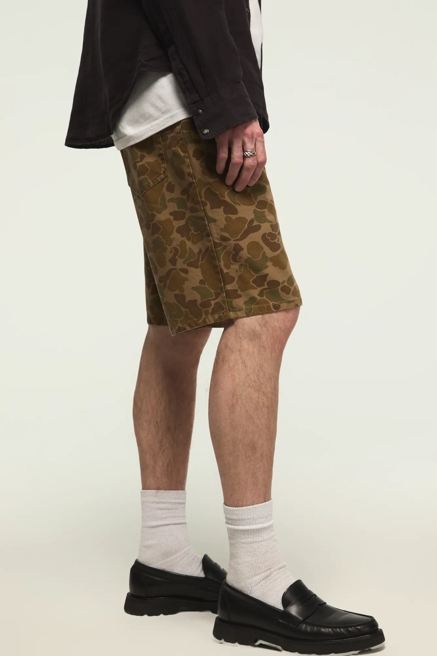 PRINTED CANVAS 5 POCKET SHORT, image 4