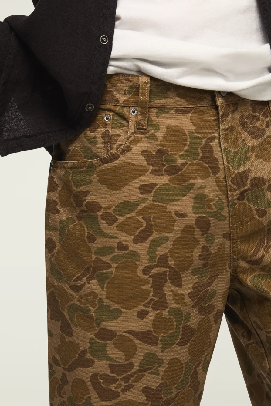 PRINTED CANVAS 5 POCKET SHORT, image 5